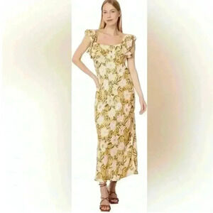 NWT Madewell Floral Angelina Maxi Dress in Chamomile Tea Yellow Size 12